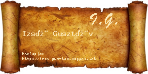 Izsó Gusztáv névjegykártya