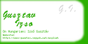 gusztav izso business card