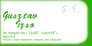 gusztav izso business card